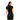 Playera tipo polo lisa negra para mujer