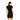 Playera polo para dama estilo liso color negro con detalles verdes