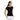 Playera Polo Negra Ribetes Mujer