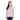 Camisa de dama manga 3/4 rayas color tinto