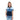 Playera para mujer tipo polo color azul
