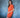 Vestido playera naranja terracota cuello redondo Dama