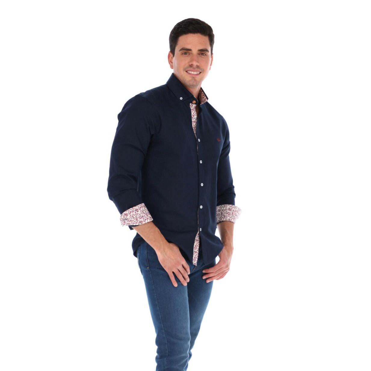 Azul Marino Playera De Manga Azul Marino Camisas Manga Larga De