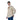Camisa Manga Larga Hombre Beige Cuello Contraste Elegante