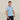 Playera Tipo Polo Azul Hombre