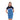 Vestido polo corto azul franja
